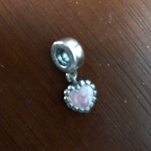 Pink heart pandora charm
